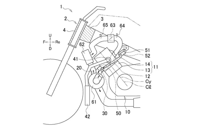 Yamaha working on an electric turbo motorcycle engine